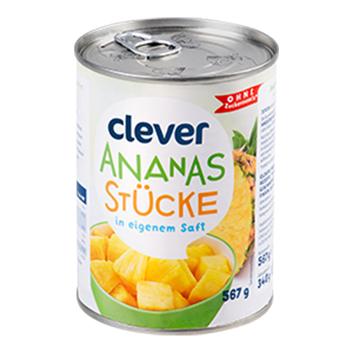 clever Ananas-Stücke