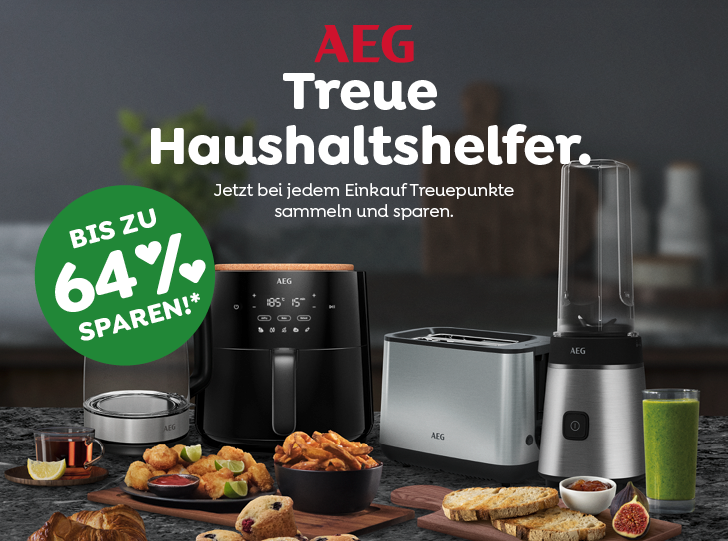 AEG Haushaltgeräte wie Air Fryer, Stabmixer, Toaster und vieles mehr bei ADEG mit 10 Treuepunkten vergünstigt erhältlich!